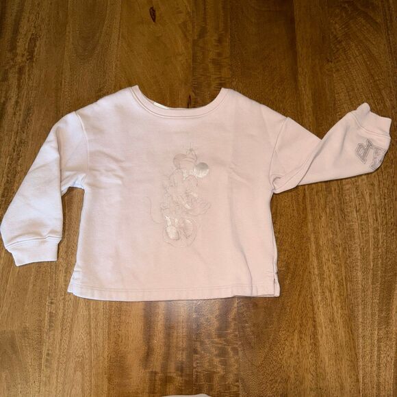 Disney Gap Sweater & Pants Set Minnie Mouse Size 4T Dull pink rose color - Picture 2 of 4